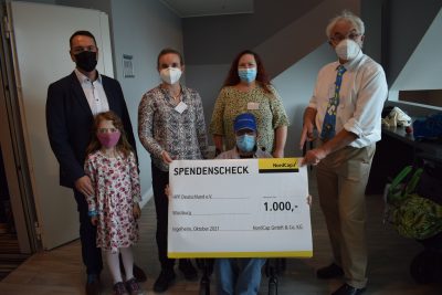 NordCap Spendenscheck für HP e.V.